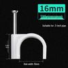Steel Nail Round Plastic Cable Clip for Wire Management and Network Organization