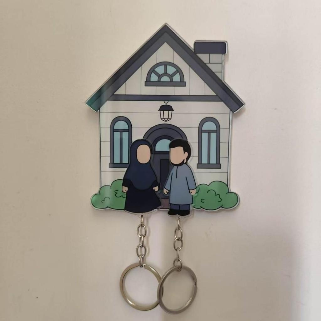 Simpson Couple Cartoon Keychain & Magnet: Cute & Creative Pendant
