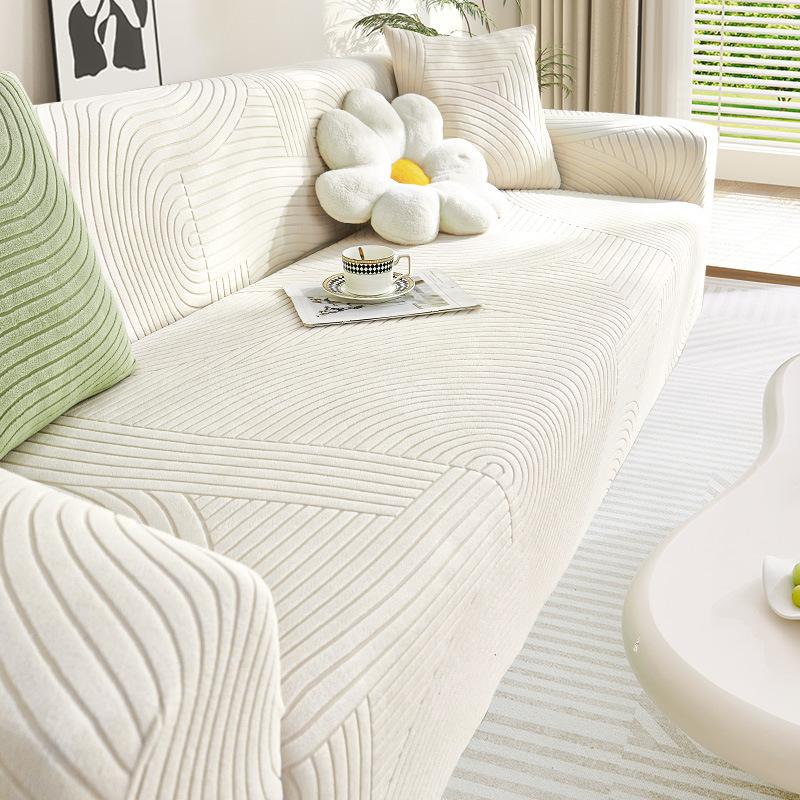 Solid Color Sofa Cover Elastic Non-slip Sofa Cover Furniture Protector for Pets Washable Removable Sofa Seat Cushion Slipcover