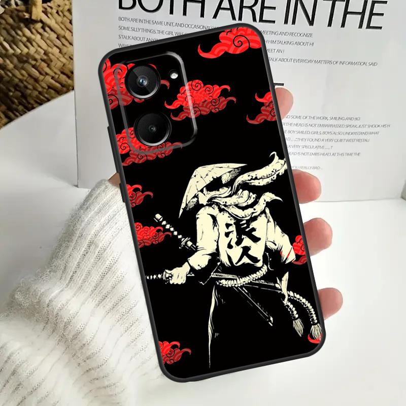 Japanese Samurai Warrior Case For Realme 9 10 11 12 Pro Plus GT5 GT Neo5 C21Y C25s C30 C31 C33 C35 C51 C53 C55 C67