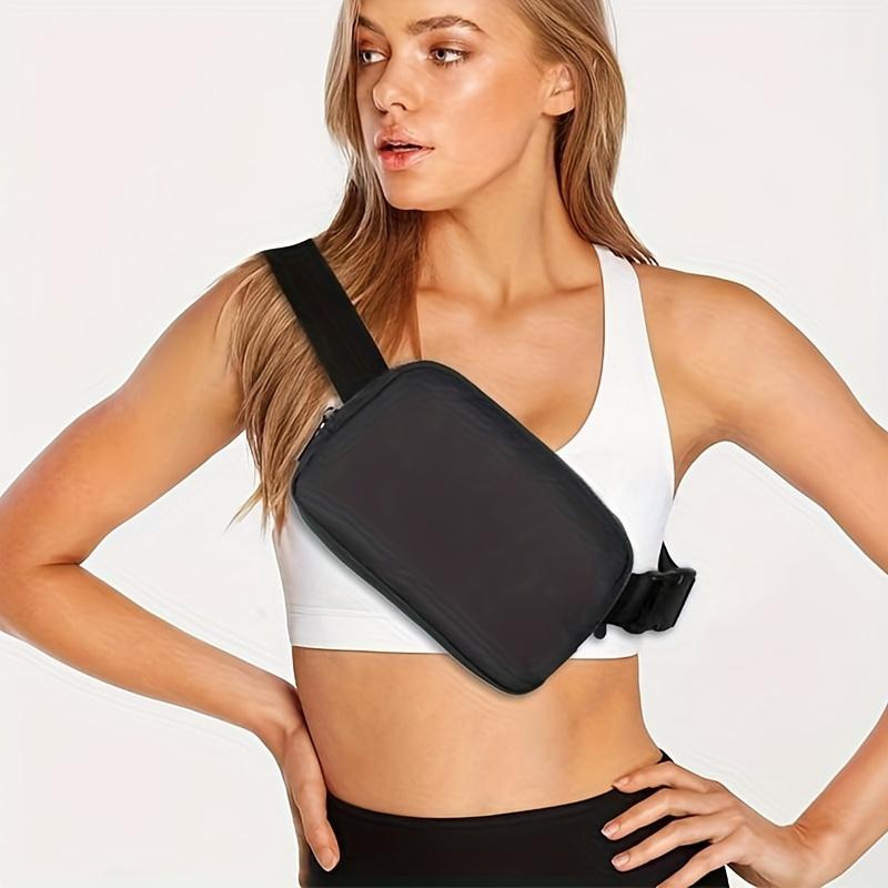 Unisex Sports Waist Bag for Yoga Storage, Workout Running Chest Bag, Stylish Crossbody Waist Pack