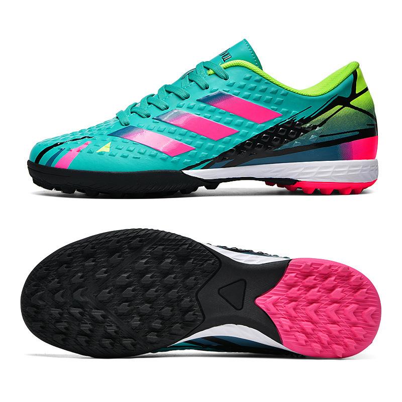 Cheap Youth Leather Feet Men's and Women's Low-top Children's Broken Nails Training Students Spikes Artificial Turf Football Shoes