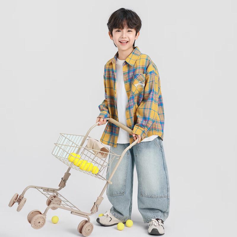 Boys' Plaid Long-Sleeve Casual Shirt