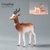 Montessori Wild Animals Model Toy Set - Lion Elephant Antelope Action Figures Miniature Zoo Figurines Educational Kids Gift