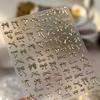 5D Exquisite Galaxy Tassel Nail Art Sticker Silver Meteor Star Chain Embossed Self-Adhesive Manicure Nail Decals for Women