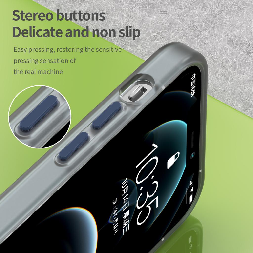 For iPhone 12 Pro Max 6.7 Inch Magnetic Case Translucent Matte TPU+PC Phone Cover Compatible with MagSafe