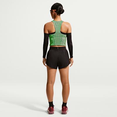 Nike Débardeurs de course Dri FIT ADV pour femmes Vert iridescent/Noir/Blanc