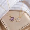 Women's Rotatable Clover Pendant Necklace - Luxury European & American Style
