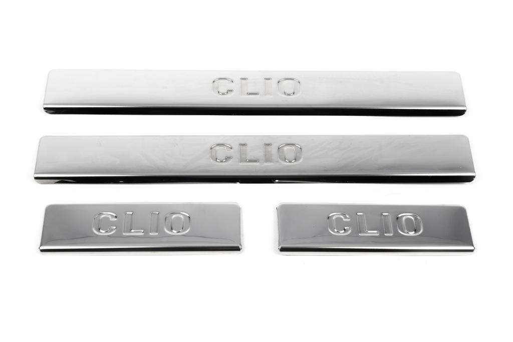 Door Sills OmsaLine (4 Pcs, Stainless Steel) for Renault Clio IV 2012-2019