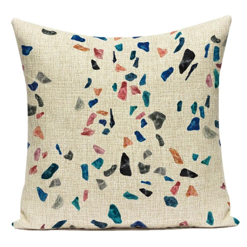 3D Lovely Geometric Simple Pillow Case Polyester Sofa Home Cushion Cover For Bedroom Car Pillowcase Pillow Cover