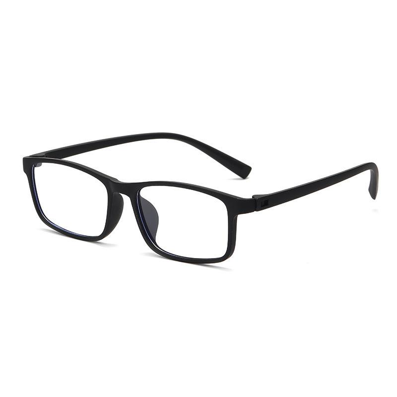 Ultra-light square frame eyeglass frame without metal screws, anti-blue light reading glasses, hingeless reading glasses, unisex reading glasses +100Degree【Anti-Blue Li