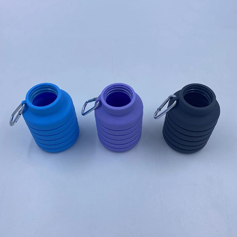Collapsible Water Bottle Silicone Bottles  Portable Silicone Water Bottle Retractable Folding Bottle Outdoor Travel Tools