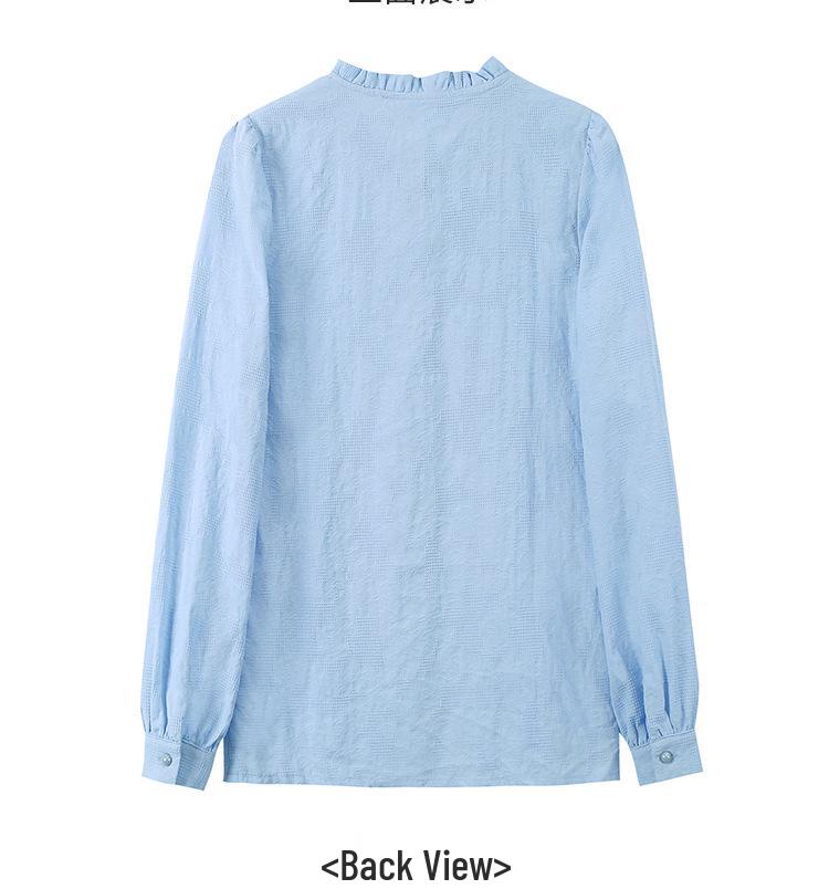 Women's Fleece-Lined Cotton Linen Embroidered Shirt for Autumn/Winter