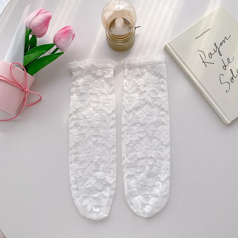 

10Pair Mesh Stacking Socks Women S Lace Sweet Lolita Medium Tube Stacking Socks Summer Thin Japanese Lolita Girls Socks one size fits all