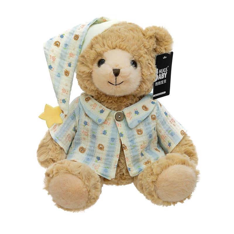 Pajamas Mia Bear Plush Toy Qixi Festival Girlfriend Gift Good Night Teddy Bear Throw Pillow Bedroom Ornament