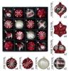 24Pcs 6cm Christmas Ball Ornaments Electroplated Painted Holiday Ornaments  Home Decor