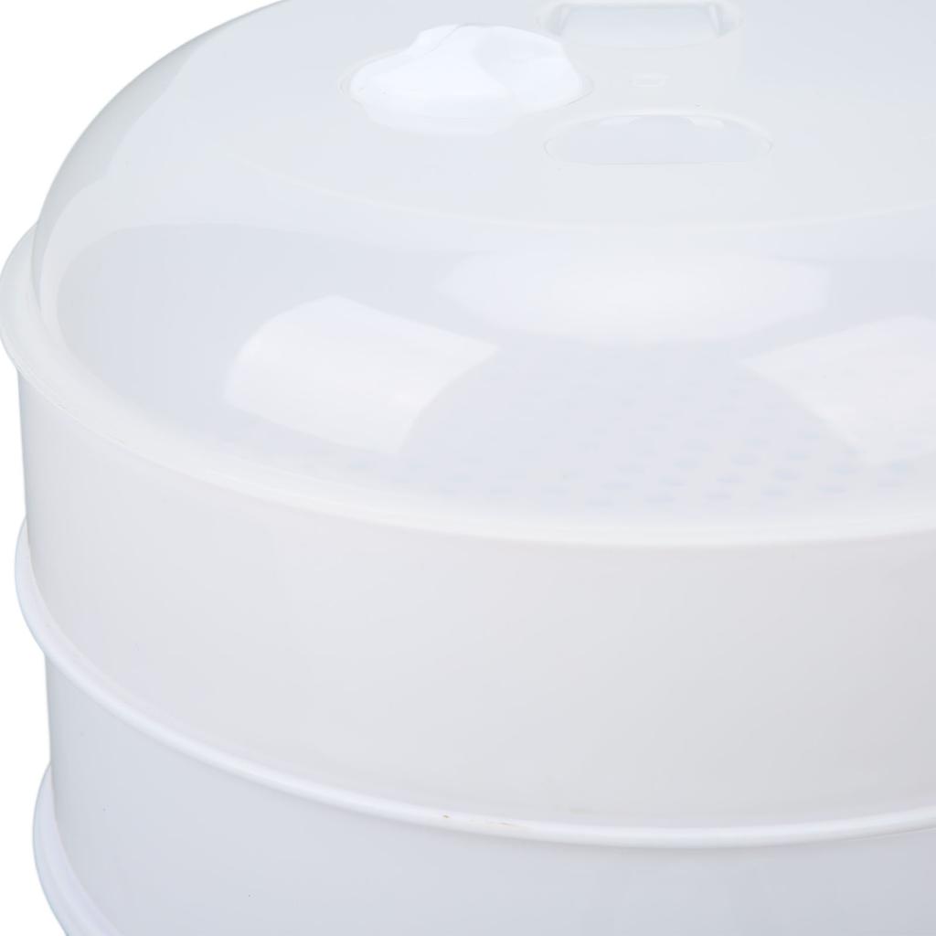 Microwave  White Kitchen Steaming Utensils Saving Time  Food  Multipurpose with Lid for Home for Dumplings