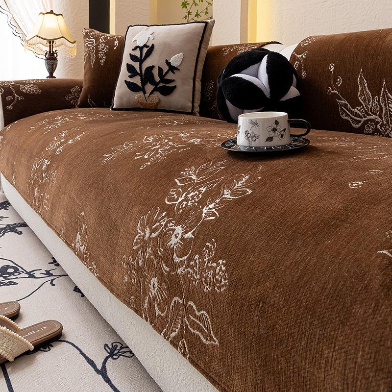 Retro French Sofa Cover Cloth Towel 2025 New Four-season Universal One Full Cover Chenille Seat Cushion