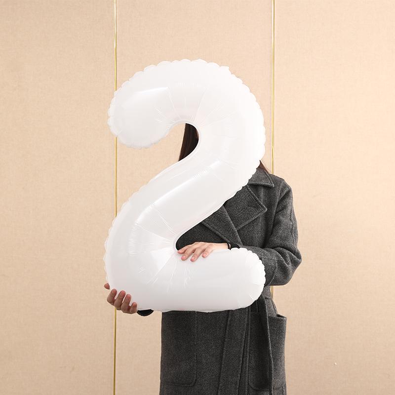 2nd Birthday Smiley Face Number Balloons for Kids - Outdoor Decoration & Photo Props (Boys & Girls)