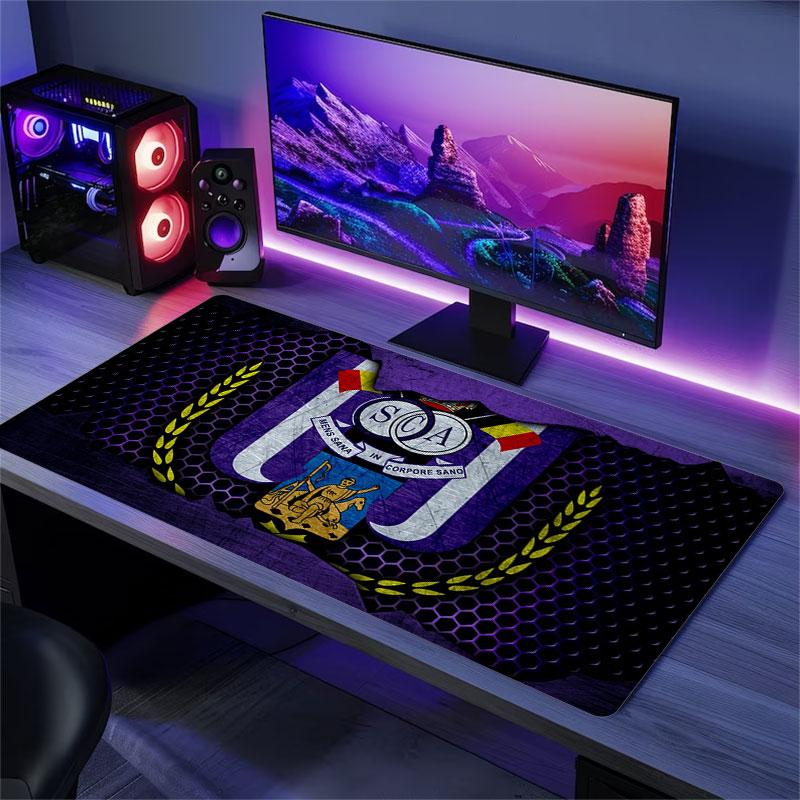 Royal Sporting Club Anderlecht Mouse Pad, Large Gaming Desk Mat, Non-slip XXL Mousepad for Laptop & Tablet, Mini PC Playmat with Stitched Edges
