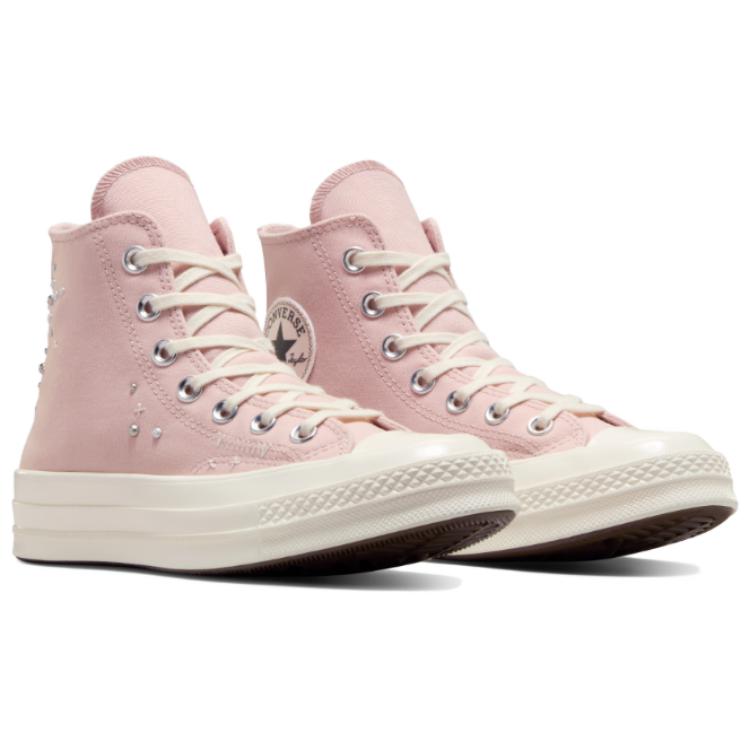 Converse Chuck 70 High Pearls & Studs - Flush Stone Women Sneakers Pink Blush-Hush Egret A12511C