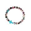 Jewelry bracelet Bohemian vacation style European and American bracelet turquoise cross rain stone beaded bracelet