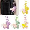 Stylish Flying Horse Motif Keychain Crafted Of Quality PU Leather Multi Functional Accessory For Men Women Gift
