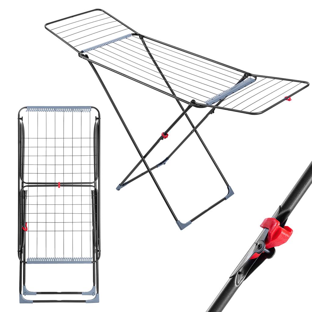 KADAX Clothes Airer Standing Stable 18m For Clothes Folding For Lingerie Large