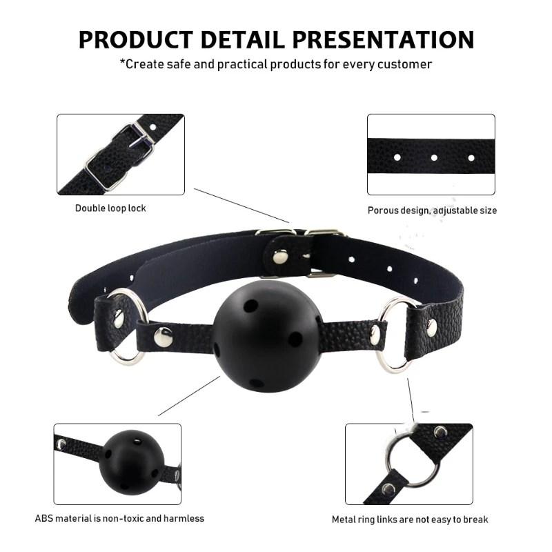 Oral Sex Toys Open Mouth Gag Ball Fetish Slave Bondage Restraints Belts with Mouth Gags Adult Sex Shop for Couples Game