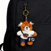 Cartoon Red Panda Plush Keychain Stuffed Red Panda Wearing Sweater Bag Charm with Mini Camera for Backpack Handbag Car Key Accessories