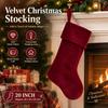 European Style Velvet Christmas Stocking 20 Inch Holiday Decor