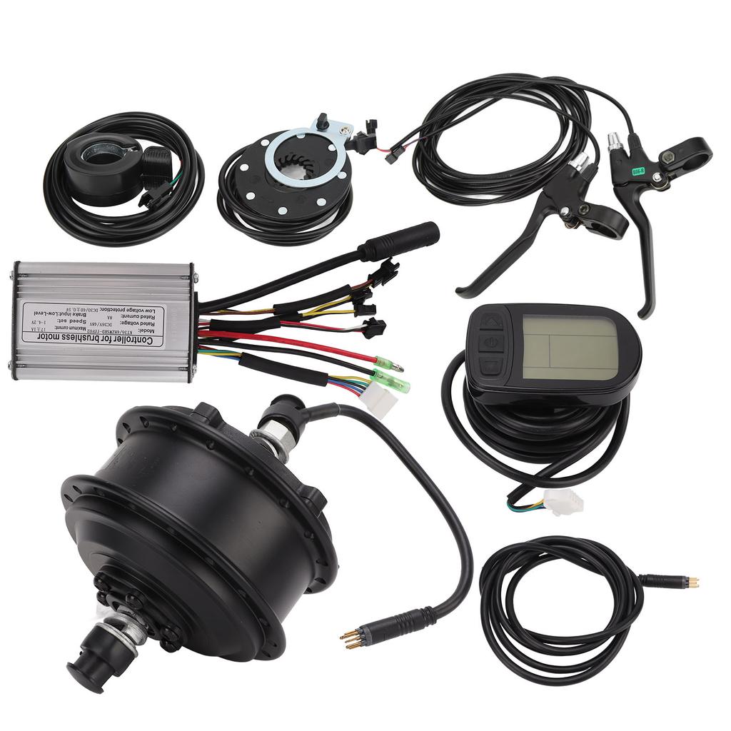 Electric Bike Conversion Kit 48V 350W Front Drive Wheel Hub Motor LCD5 Display Meter Set for Mountain Bicycle