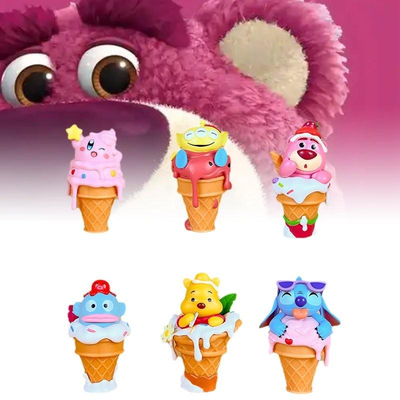 Adorable Disney Winnie The Pooh Strawberry Ice Cream Cosplay Doll Set 9.5cm Pvc