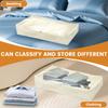2 Pcs Under Bed Storage Bin Clothing Quilt Organizer Box with Clear PVC Lid Space - saving Foldable Underbed Lockers