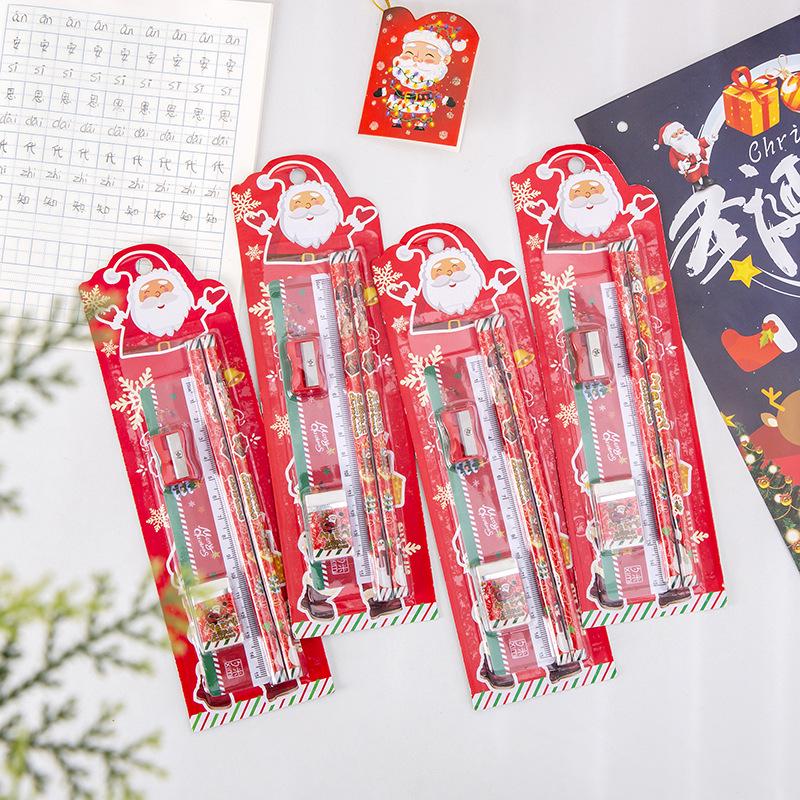 Five-Piece School Stationery Set for Kids: Birthday & Christmas Gift Pencil Set