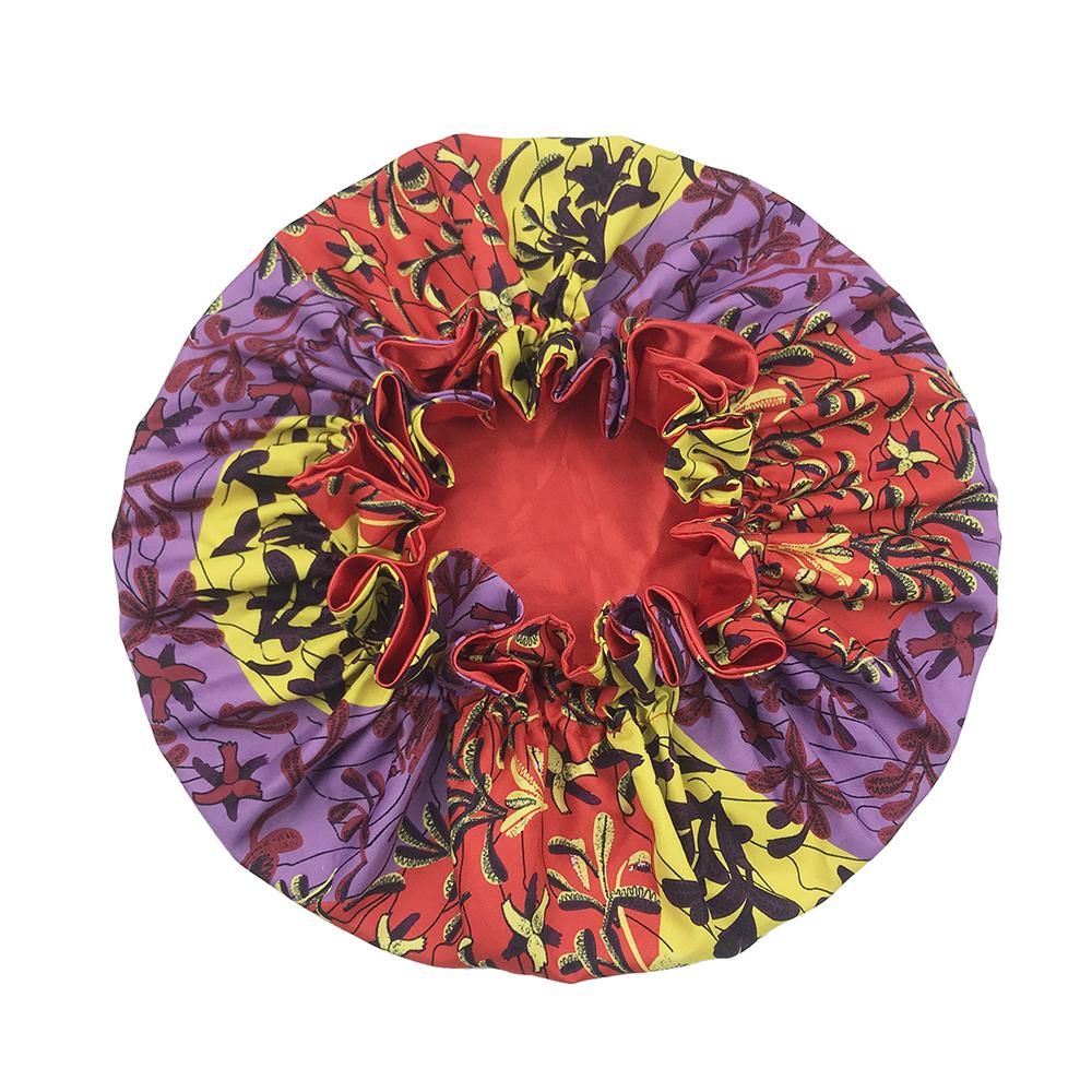 Double Layer Silky Satin Bonnet Women Sleeping Cap Large Reversible Satin Linned Night Sleep Headwrap Hat Hair Wrap Accessories