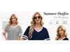 2026 Women's V-Neck Striped Color Block Loose Casual Sports Top