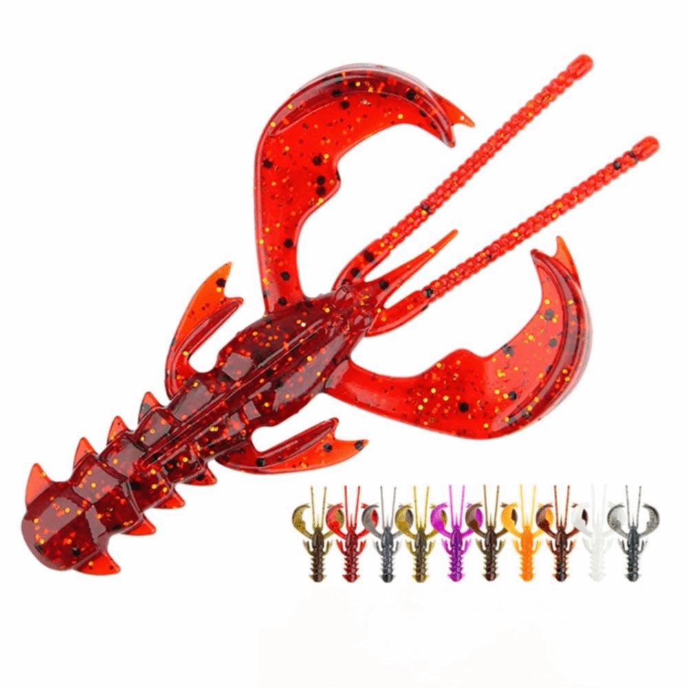 20pcs/box UV Active Fishing Lure Floating Agile Shrimp Lure Wobbler Soft Baits Octopus Fishing