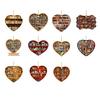 Heart Shaped Christmas Ornament Acrylic Bookshelf Xmas Tree Hanging Decorations 2D Flat Printed Book Gifts for Book Lovers