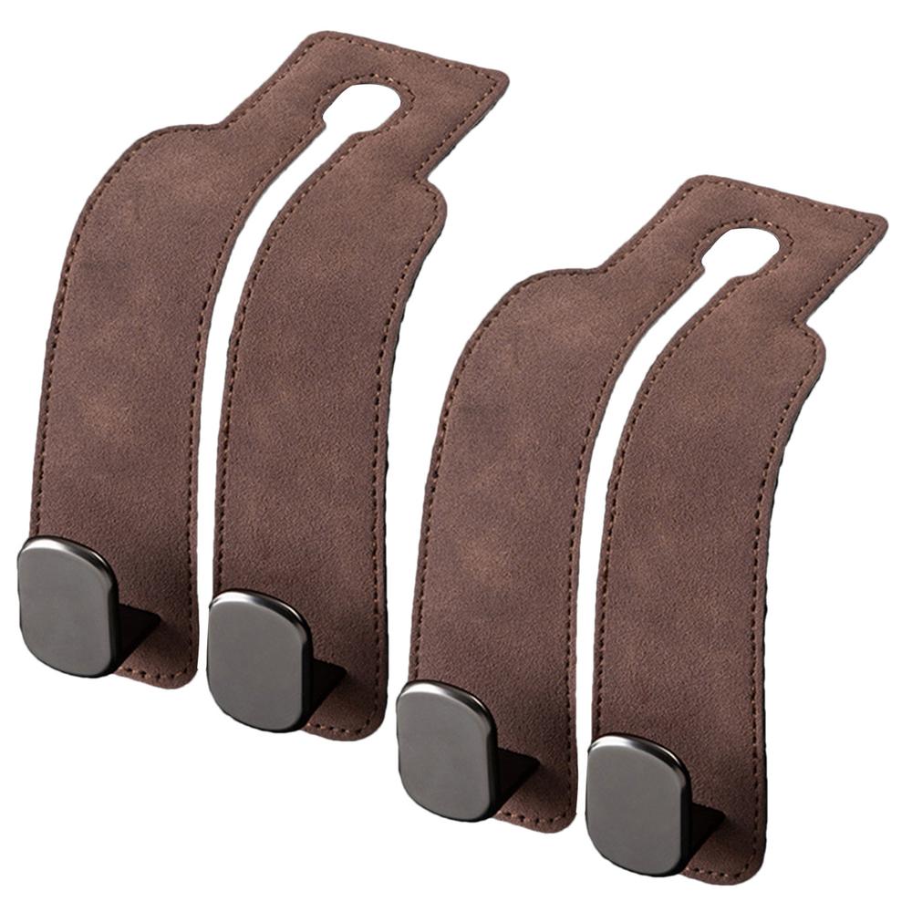 Aufbewahrungshaken für die Autositzlehne, multifunktionaler Autohaken aus PU-Leder, Aufbewahrungsbügel, Auto-Innenteile für Schlüssel, Geldbörse