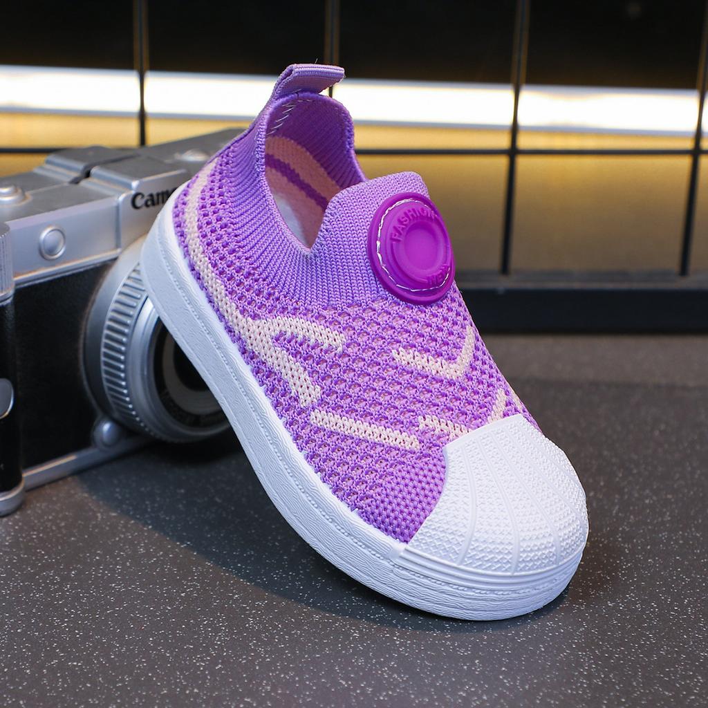 Children's Sports Shoes Breathable Fly-woven Mesh Shoes 2025 Spring and Autumn New Boys Mesh Board Shoes Soft-soled Girls Casual Shoes