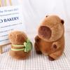 Simulation Simulation Capybara Plush Toy With Turtle Animal With Turtle Backpack  Home Decor