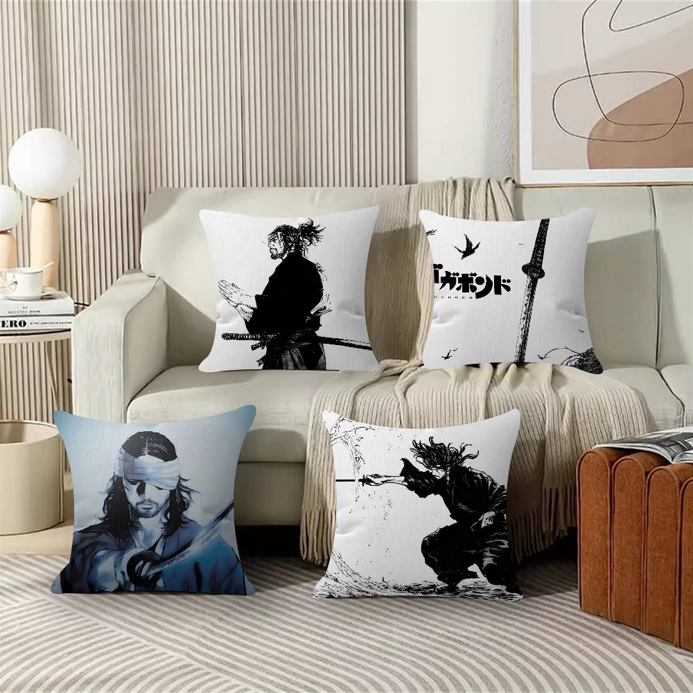 Japanese Comics Vagabond Pillow Cover For Bedroom Room And Living Room Sofa Decorative Cushion Cover