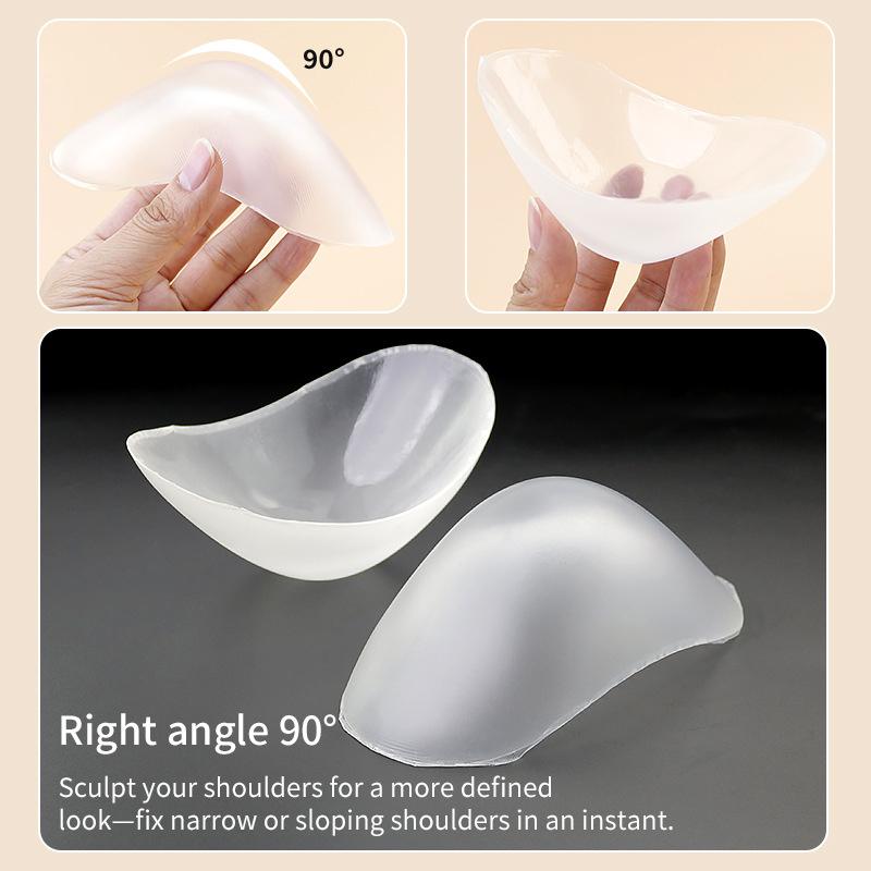 Seamless Silicone Shoulder Pads Invisible Anti-Slip Shoulder Enhancer Pads Breathable Right Angle Shoulder Mat for Women
