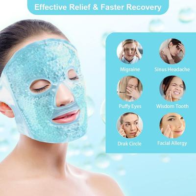 Dadhichi Zone Ice Face Mask Reusable Gel Cooling Facial Mask for Puffiness, Sinus Relief, Skincare Routine, Spa Therapy At Home for Women and Men(