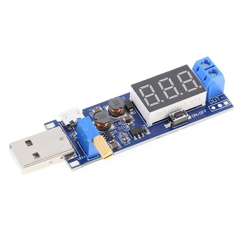 Boost Buck Converter USB Step UP / Down Power Adapter Supply Module DC-DC 5V to 3.3V / 12V Knob Adjustable Output DC 1.2V - 24V