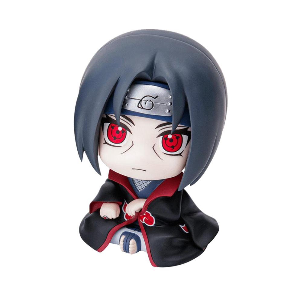 Naruto Anime Figure Naruto Kakashi Action Figure Q Version Kawaii Sasuke Itachi Figurine Car Decoration Collection Model Toy