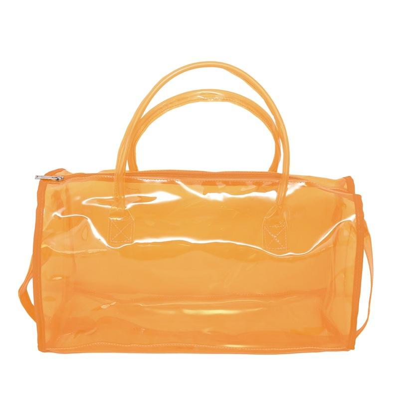 

Пляжна сумка цукеркового кольору прозора сумка великої місткості портативна дорожня сумка для прання помаранчевий