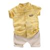 Summer Baby Boys Casual Kortermet Letter Print T-skjorte Topper+Shorts kostymesett