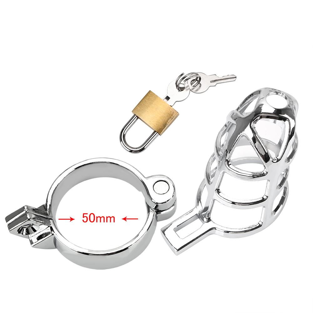 New Lockable Chastity Belt Penis Bondage Cock Ring Sleeve Lock Metal Cock Cage Male Chastity Device Sex Toys for Men 40/45/50mm